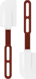 High-Temp Silicone Spatulas, 10'' Commercial Spatula 500°F Heat-Resistant Non-Stick Silicone Scraper, Set of 2